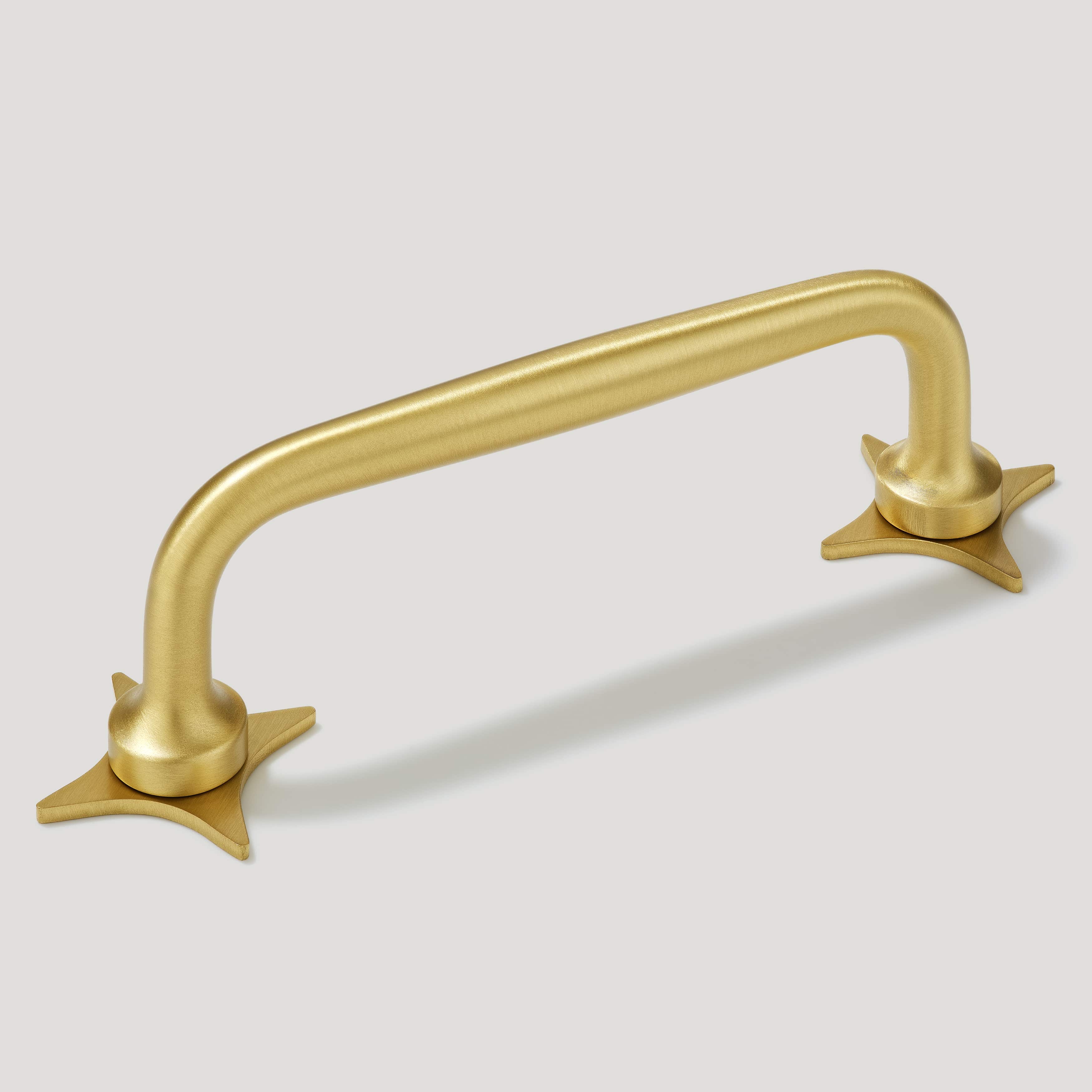 Plank Hardware ADA Pull with Star Backplates - Brass