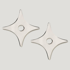 Plank Hardware ADA Pull with Star Backplates - Polished Nickel