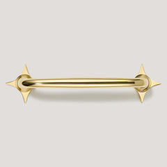 Plank Hardware ADA Pull with Star Backplates - Unlacquered Brass