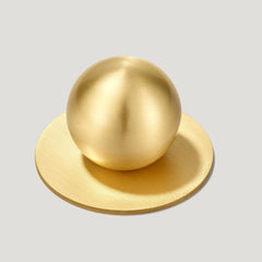 Plank Hardware ADA Round Cabinet Knob Backplate - Brass