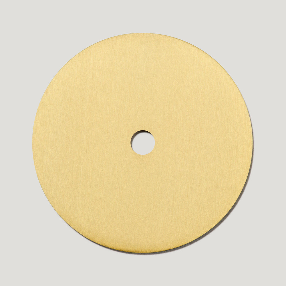 ADA Round Cabinet Knob Backplate - Brass