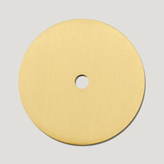 Plank Hardware ADA Round Cabinet Knob Backplate - Brass