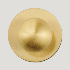 Plank Hardware ADA Round Cabinet Knob Backplate - Brass