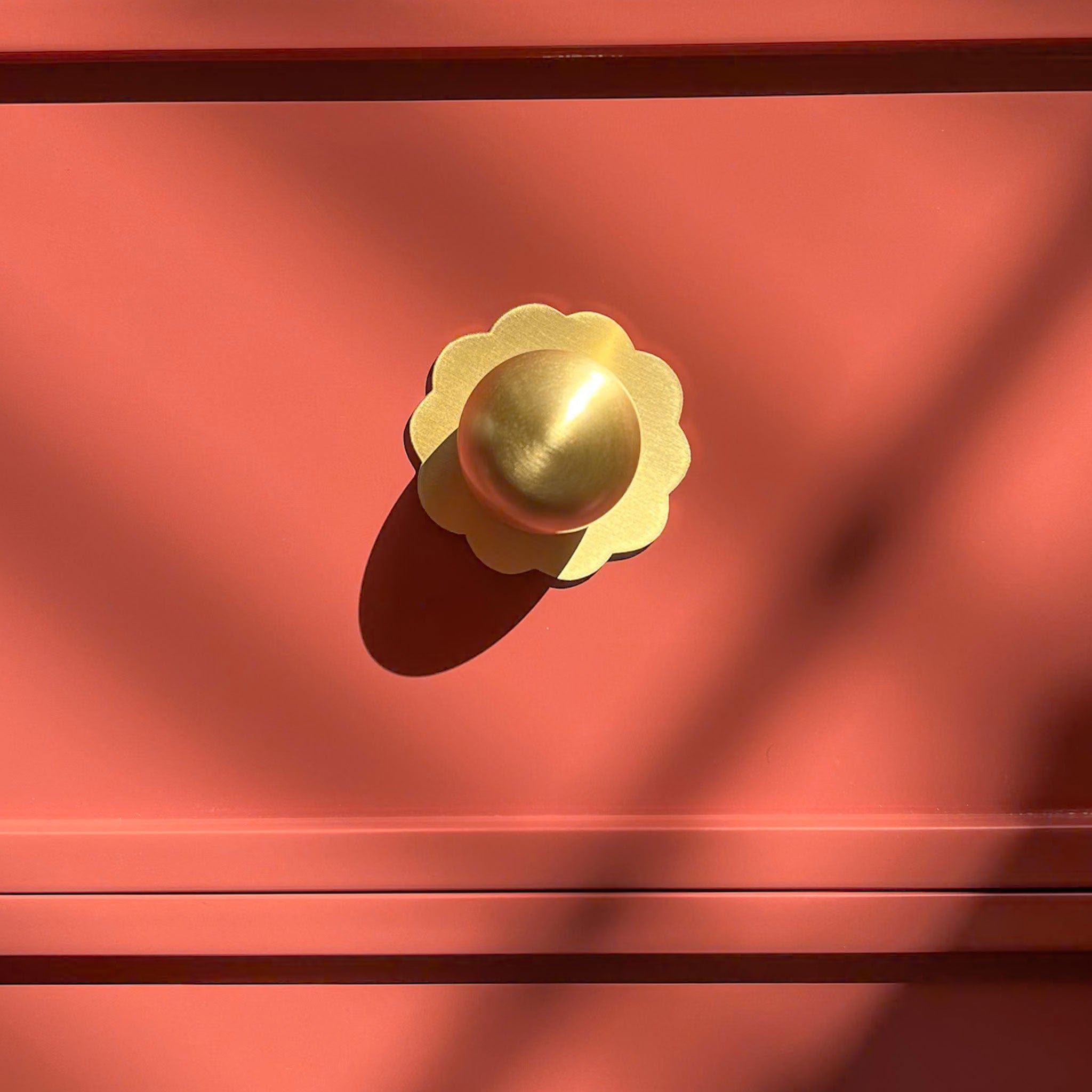 Plank Hardware ADA Scallop Cabinet Knob Backplate - Brass