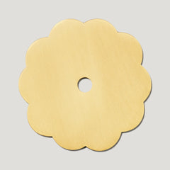 Plank Hardware ADA Scallop Cabinet Knob Backplate - Brass