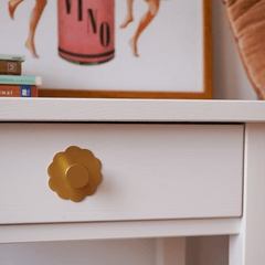 Plank Hardware ADA Scallop Cabinet Knob Backplate - Brass