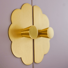 Plank Hardware ADA Split Scallop Knob Backplates - Brass