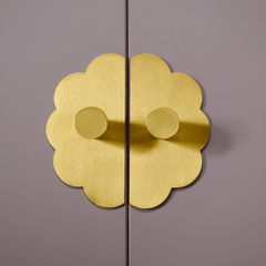 Plank Hardware ADA Split Scallop Knob Backplates - Brass