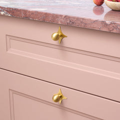 Plank Hardware ADA Star Cabinet Knob Backplate - Brass