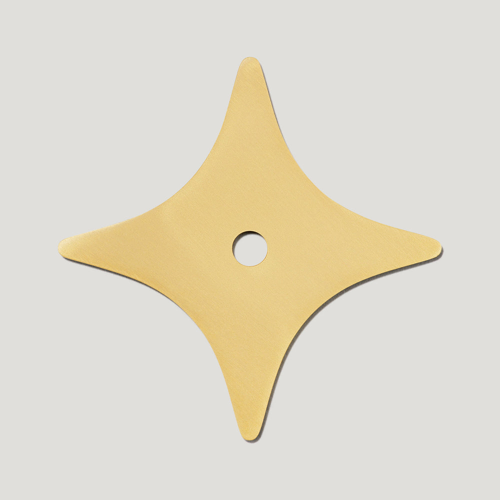 ADA Star Cabinet Knob Backplate - Brass