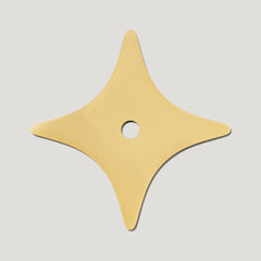 Plank Hardware ADA Star Cabinet Knob Backplate - Brass