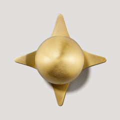 Plank Hardware ADA Star Cabinet Knob Backplate - Brass