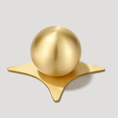 Plank Hardware ADA Star Cabinet Knob Backplate - Brass