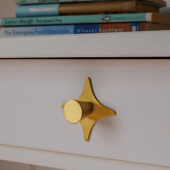 Plank Hardware ADA Star Cabinet Knob Backplate - Brass