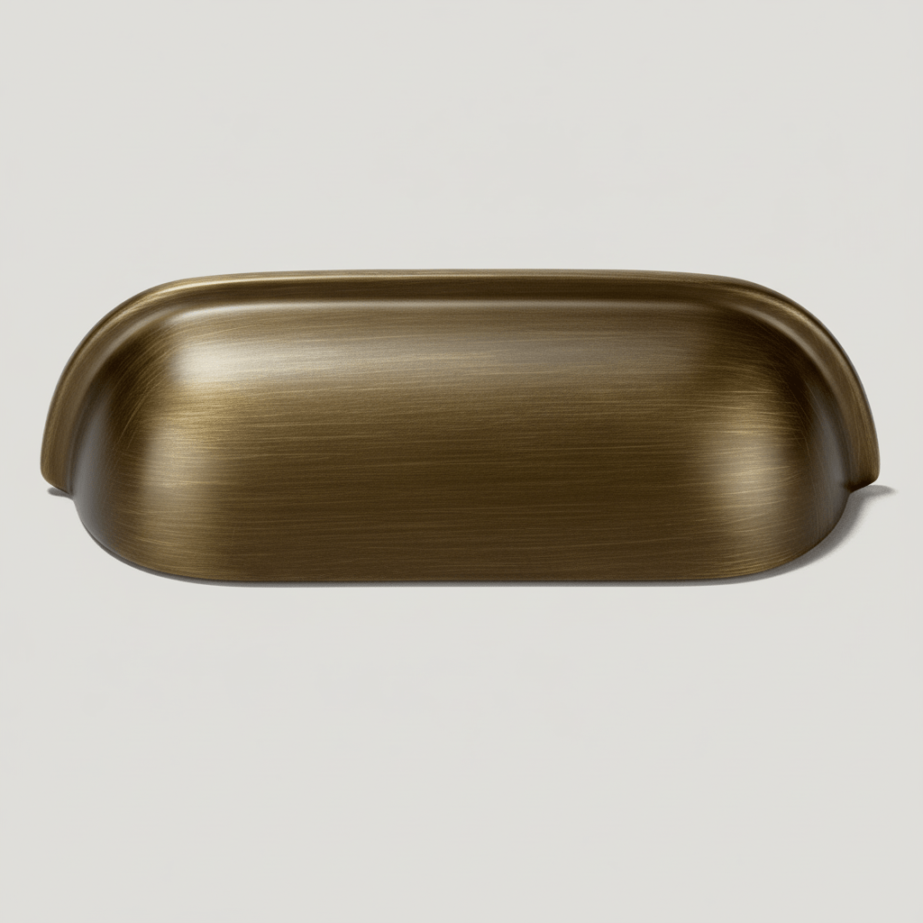 Plank Hardware ALBANY Traditional Cup Pull - Antique Brass