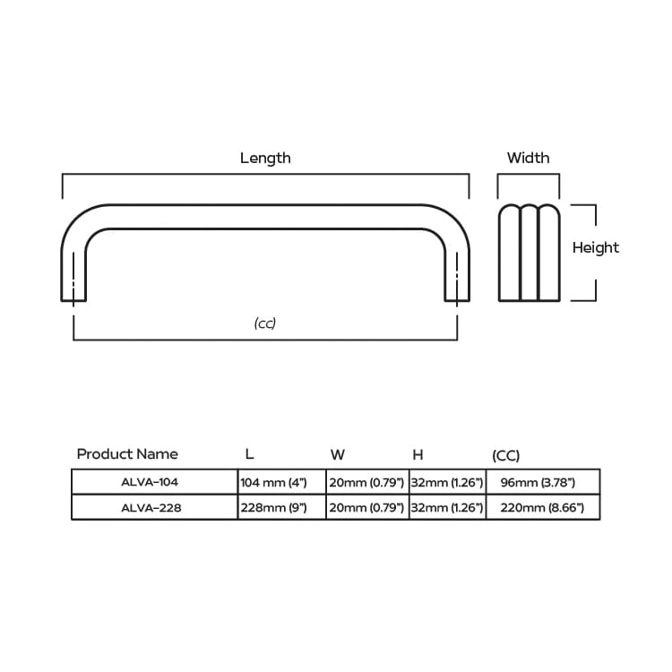 Plank Hardware ALVA Pull - Brass