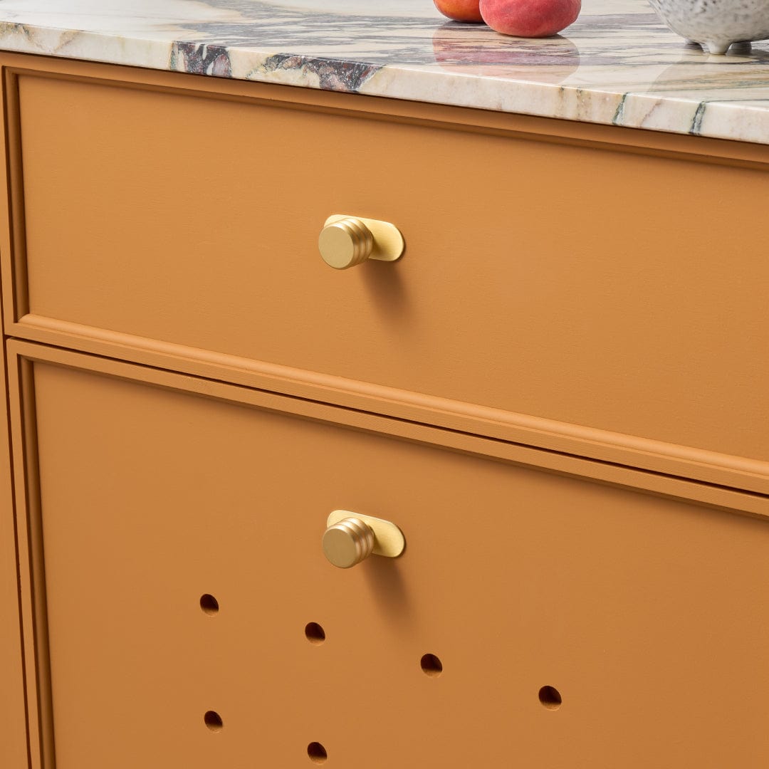 Plank Hardware ALVA Tubular Cabinet Knob - Brass