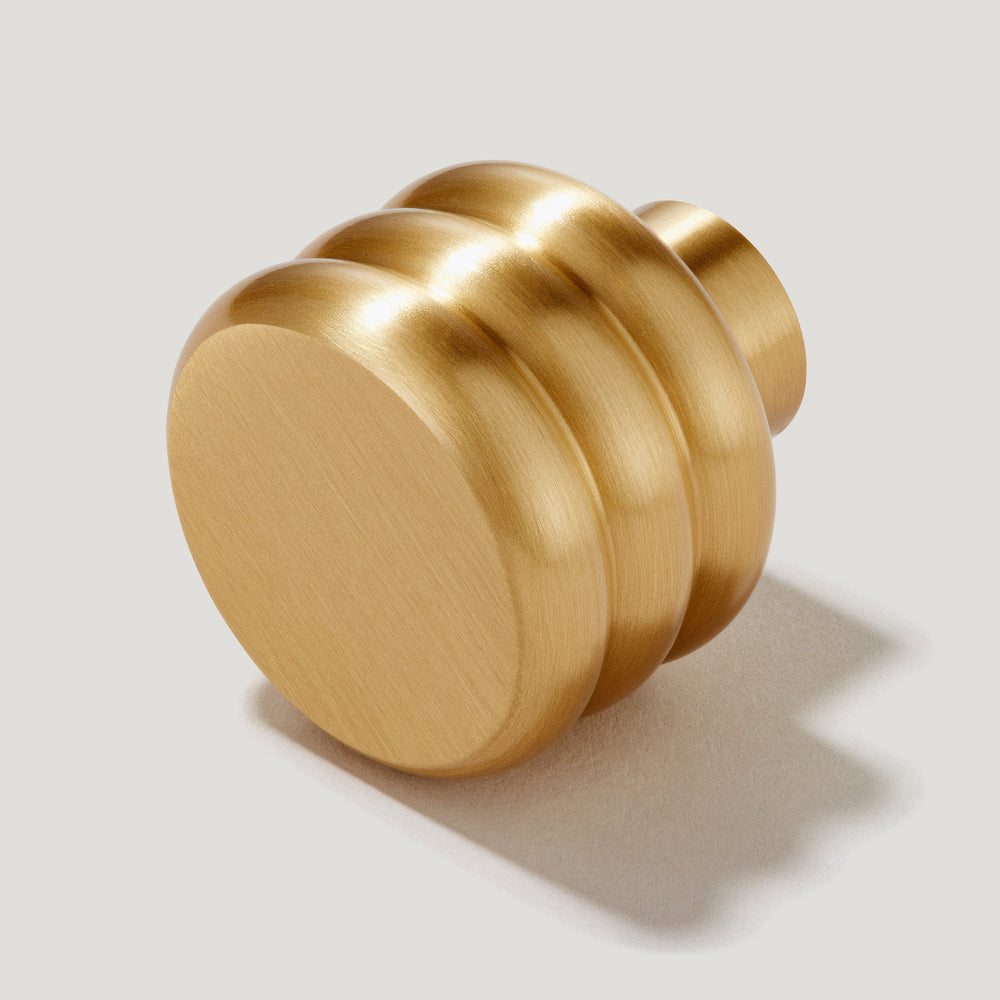 ALVA Tubular Cabinet Knob - Brass