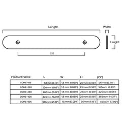 Plank Hardware ALVA Tubular D Bar Pull - Unlacquered Brass