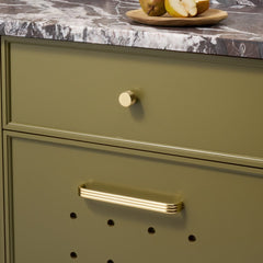 Plank Hardware ALVA Tubular D Bar Pull - Unlacquered Brass