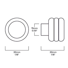 Plank Hardware alva tubular hook brass 43588132929815