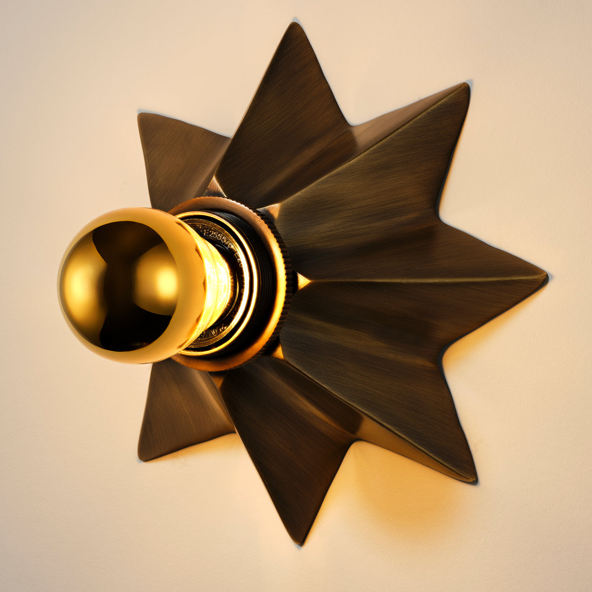 Plank Hardware ASTER Flush Mount Light - Antique Brass