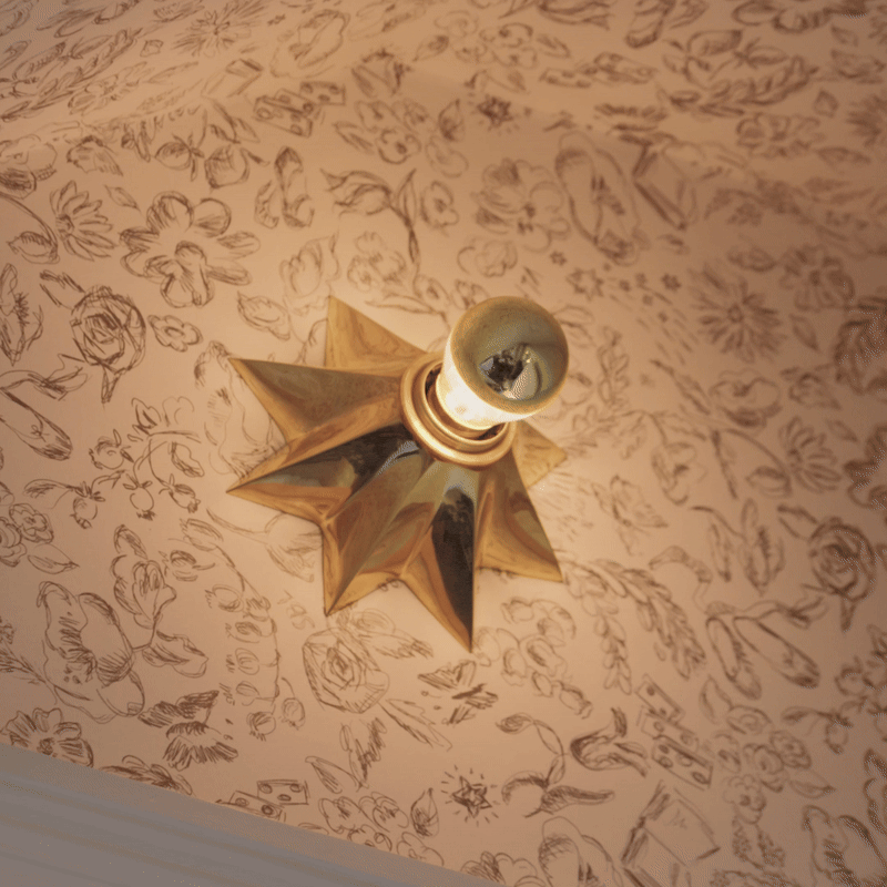 Plank Hardware ASTER Flush Mount Light - Unlacquered Brass