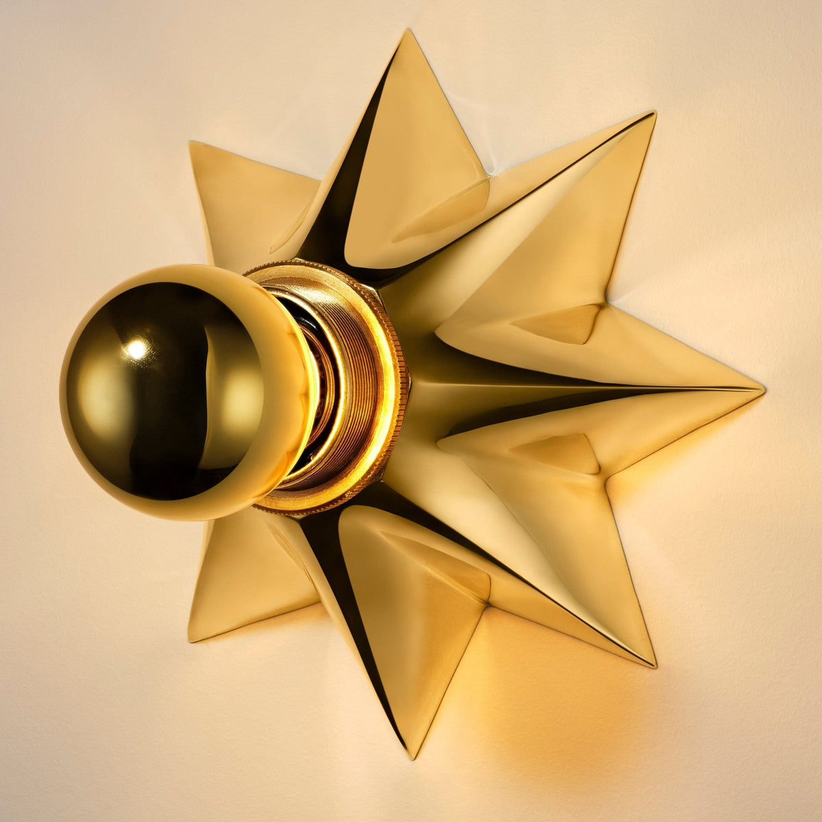Plank Hardware ASTER Flush Mount Light - Unlacquered Brass