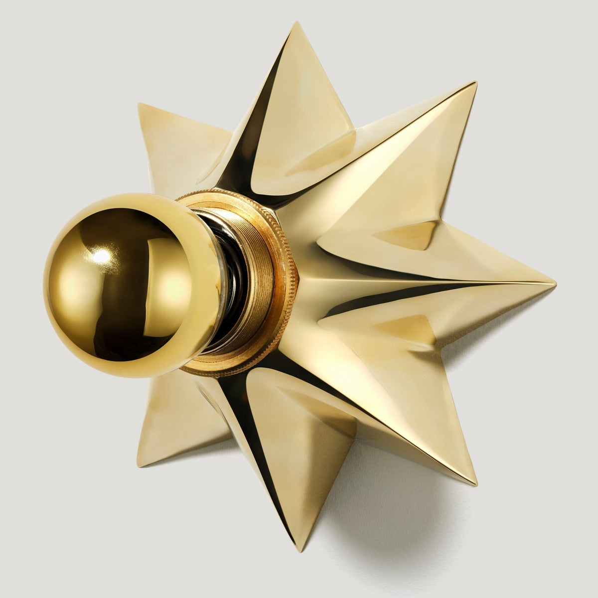 Plank Hardware ASTER Flush Mount Light - Unlacquered Brass