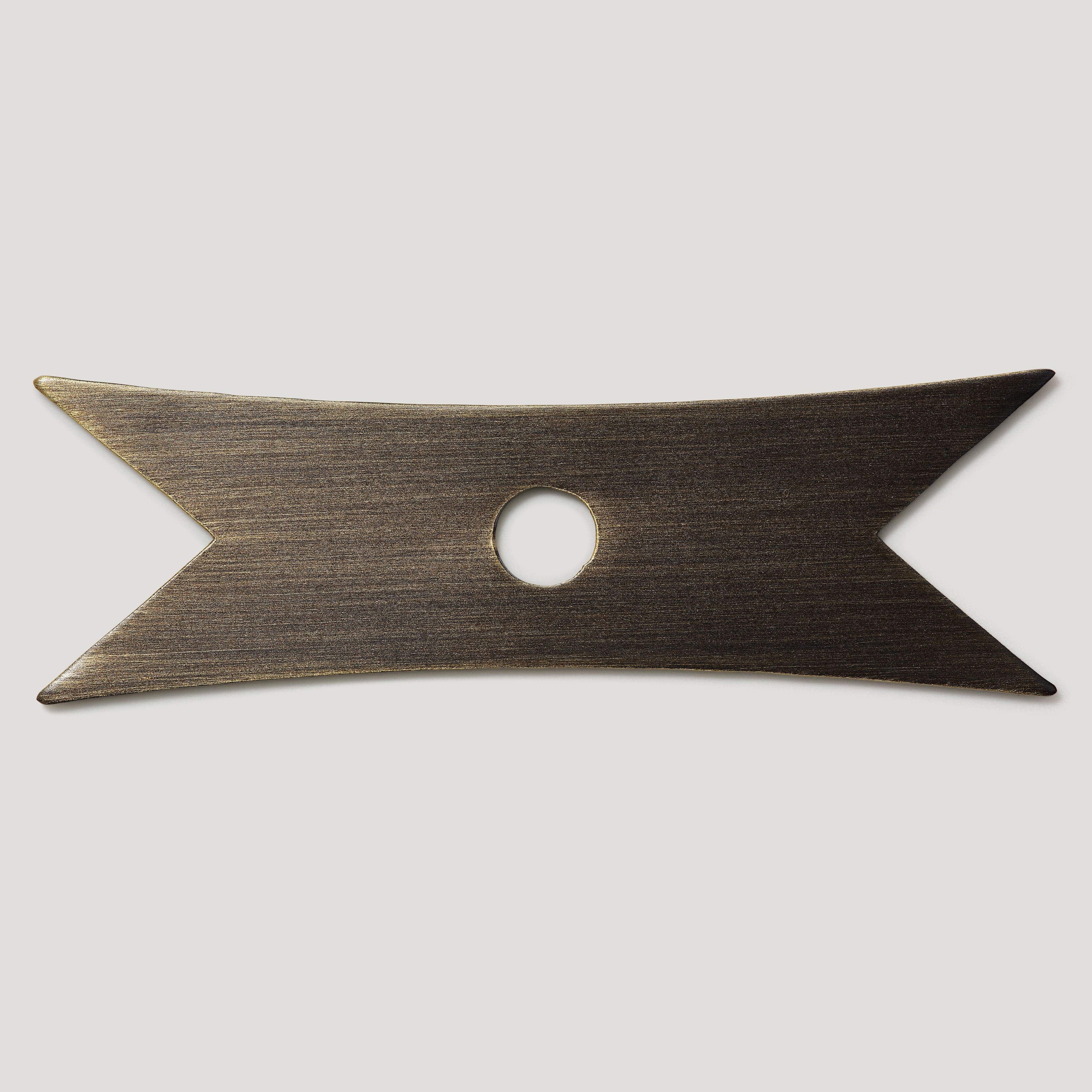 Plank Hardware Backplate only ELIZA Ribbon Knob Backplate - Antique Brass