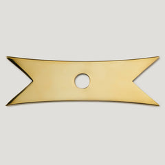 Plank Hardware Backplate only ELIZA Ribbon Knob Backplate - Unlacquered Brass