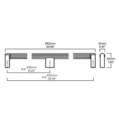 Plank Hardware becker d bar handle brass 43536380363031