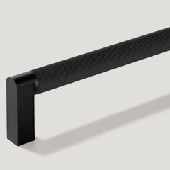 Plank Hardware becker grooved d bar pull black 42213388681495