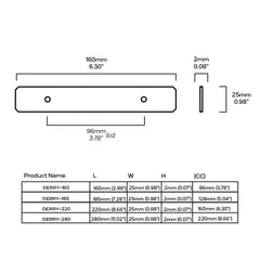 Plank Hardware becker grooved d bar pull brass 40203678941463