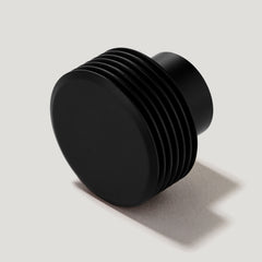 Plank Hardware bezel grooved cabinet knob black 43136399933719