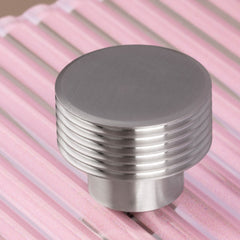 Plank Hardware bezel grooved cabinet knob stainless steel 40203682906391