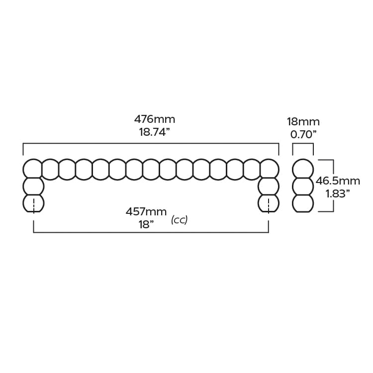 Plank Hardware BOBBIN Heavyweight Appliance Pull - Brass