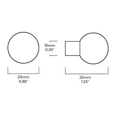 Plank Hardware BOBBIN Single Fixing Hook - Brass