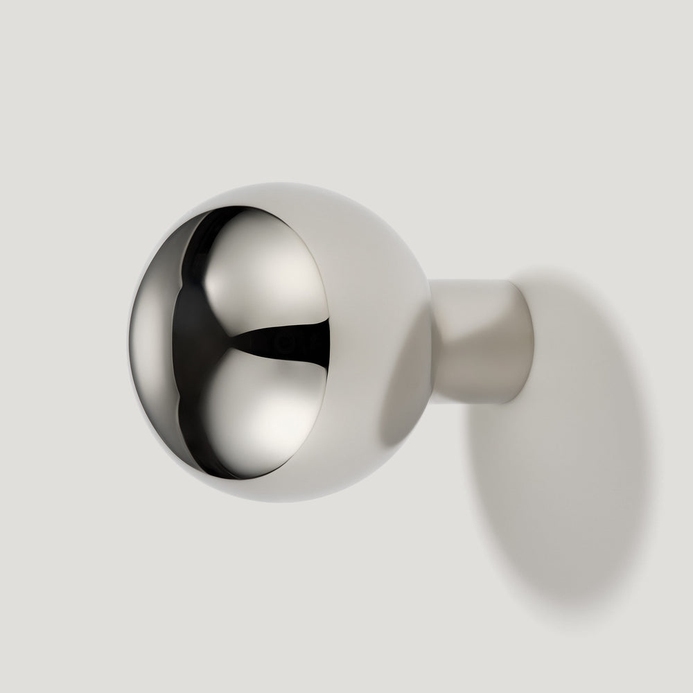 BOBBIN Single Fixing Hook - Polished Nickel