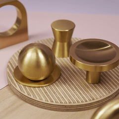 Plank Hardware cave round cabinet knob brass 40203701485847