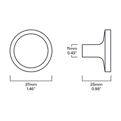 Plank Hardware cave round cabinet knob satin nickel 40203723833623