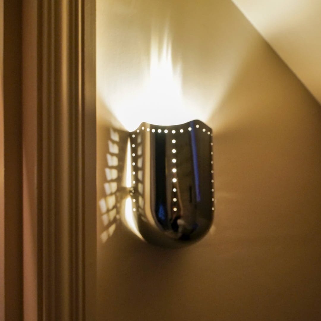 Plank Hardware DOMINO Flush Wall Sconce - Polished Chrome