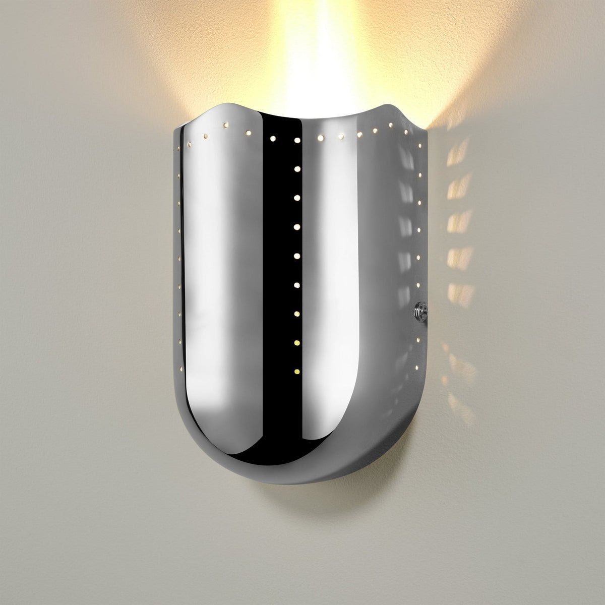Plank Hardware DOMINO Flush Wall Sconce - Polished Chrome