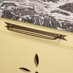 Plank Hardware ELIZA Pull with Ribbon Backplate - Antique Brass