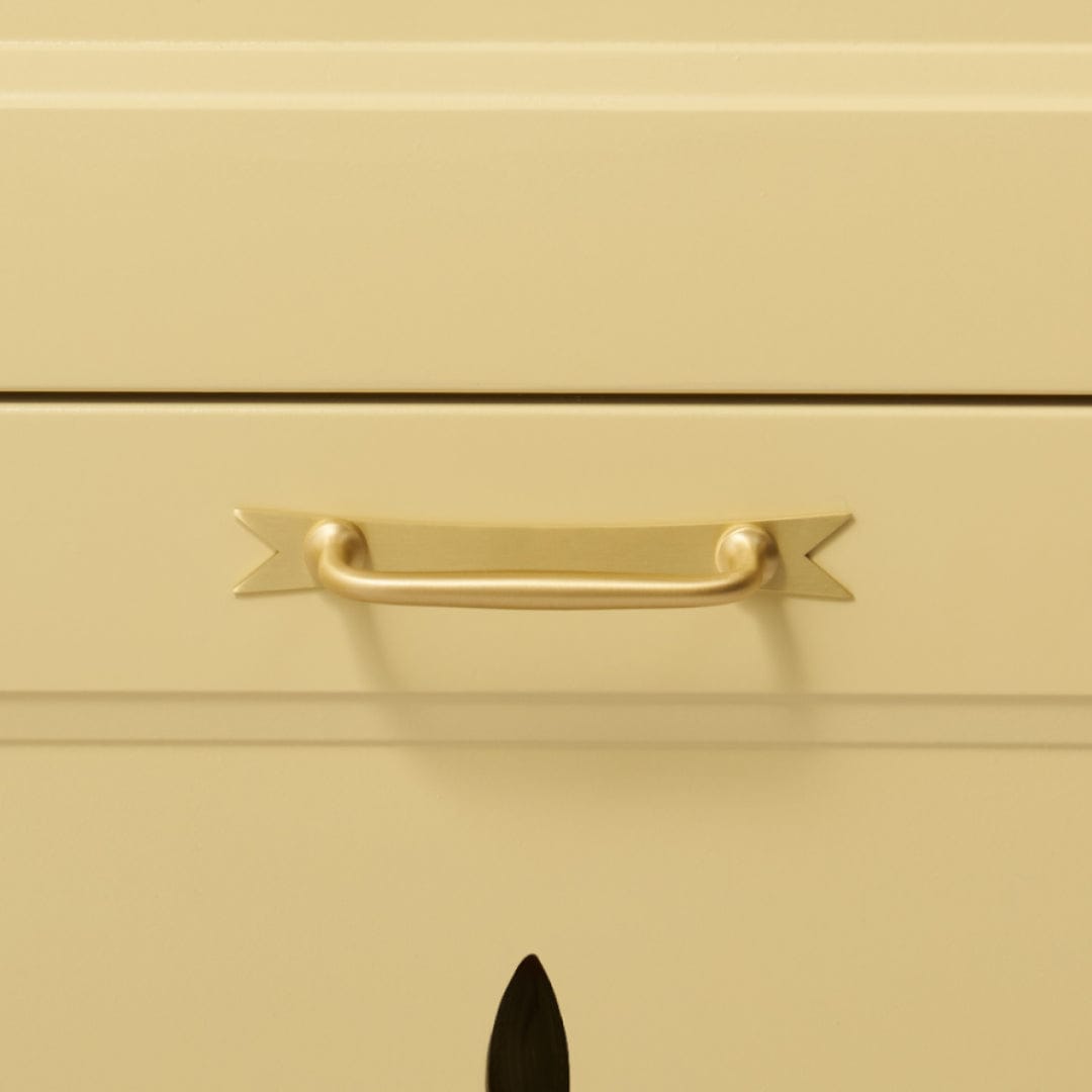 Plank Hardware ELIZA Pull with Ribbon Backplate - Brass