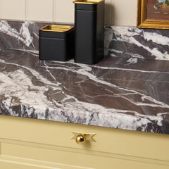 Plank Hardware ELIZA Ribbon Knob Backplate - Unlacquered Brass