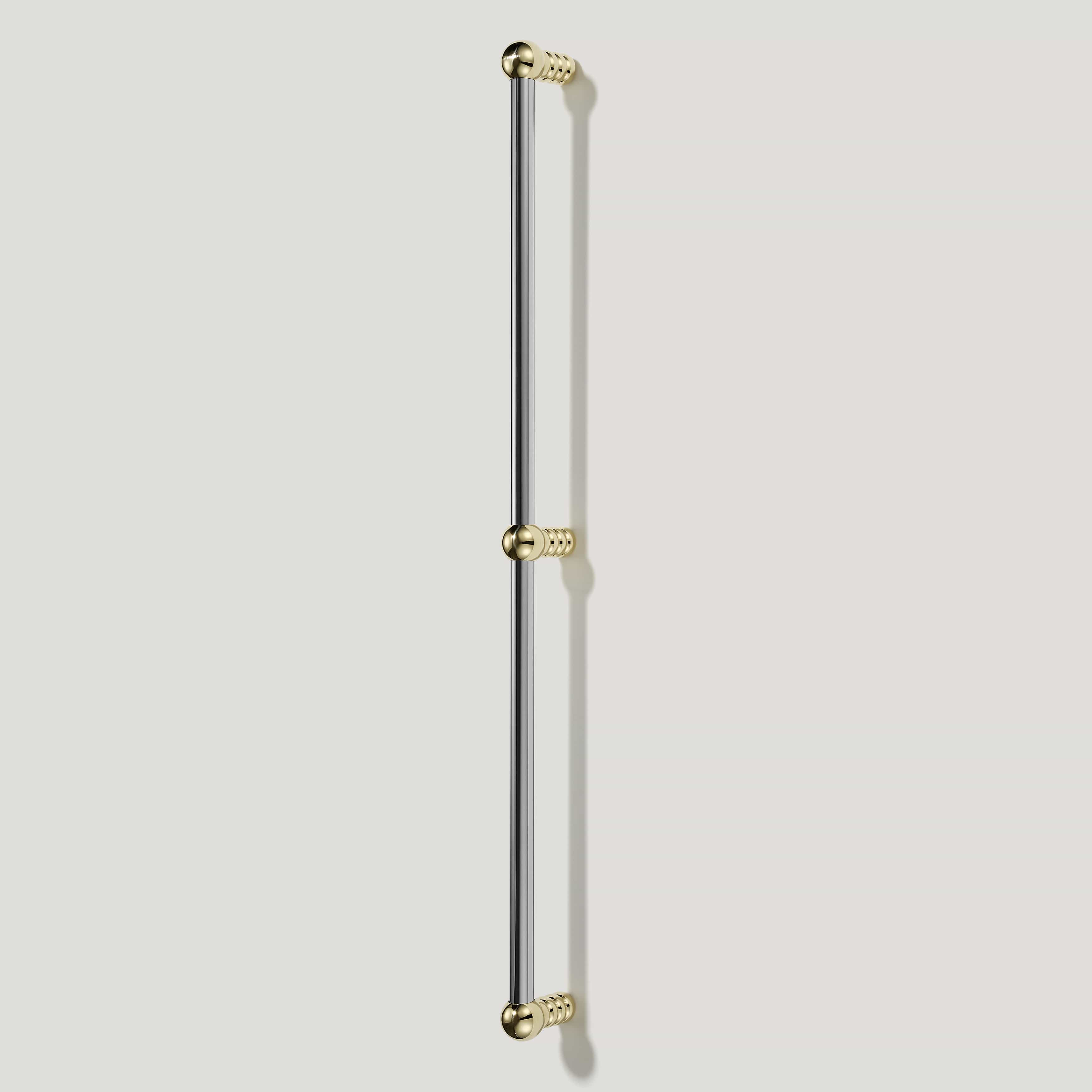 Plank Hardware ESBEN Heavyweight Pull - Polished Nickel & Unlacquered Brass
