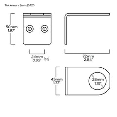 Plank Hardware fold soap holder bracket brass 43134021173527