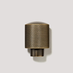 Plank Hardware franklin knurled button cabinet knob antique brass 40203673993495