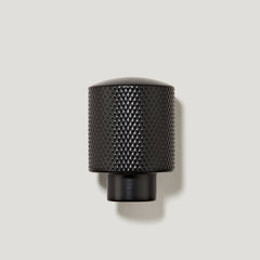 Plank Hardware franklin knurled button cabinet knob black 40203641061655